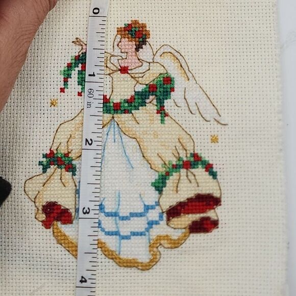 Set of 6 Mystical Angels completed cross stitch - Picture 2 of 12